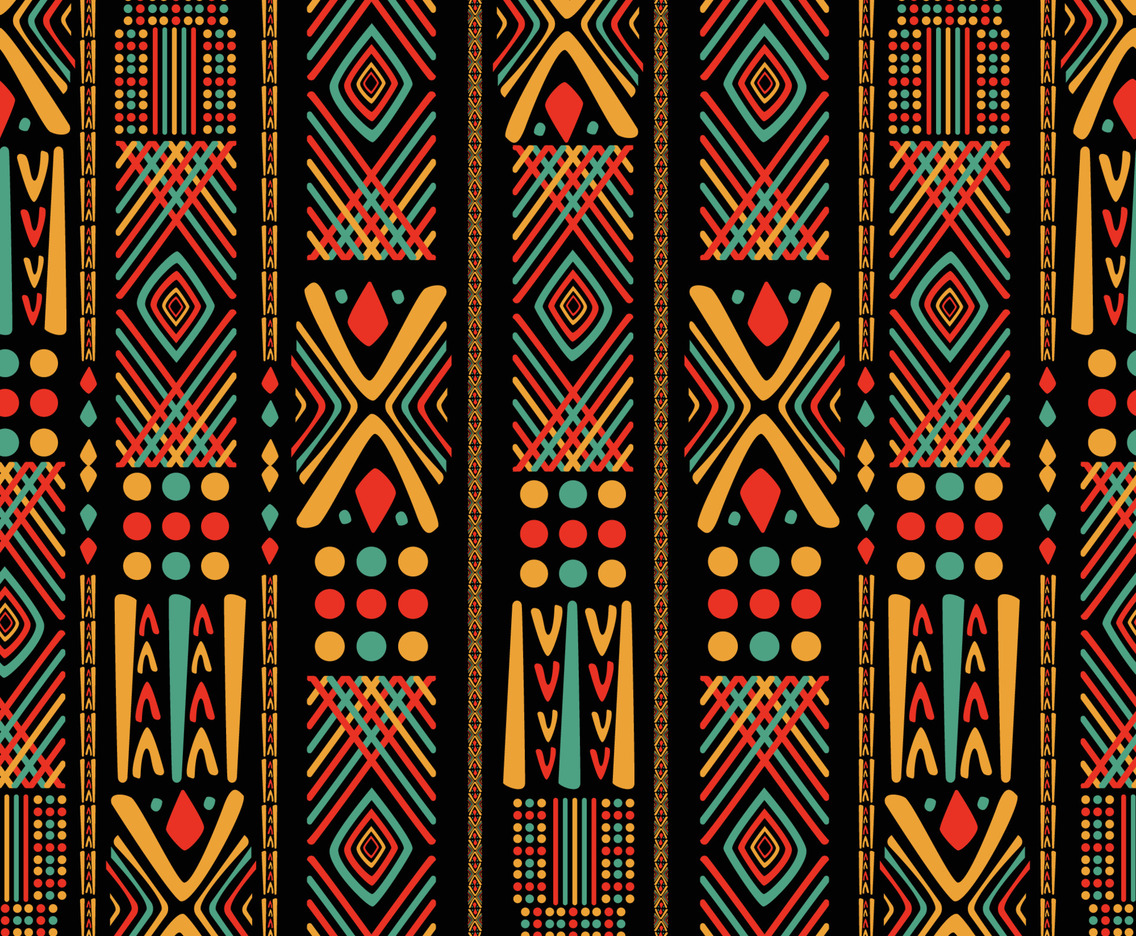 Pan Africa Color Seamless Pattern Concept