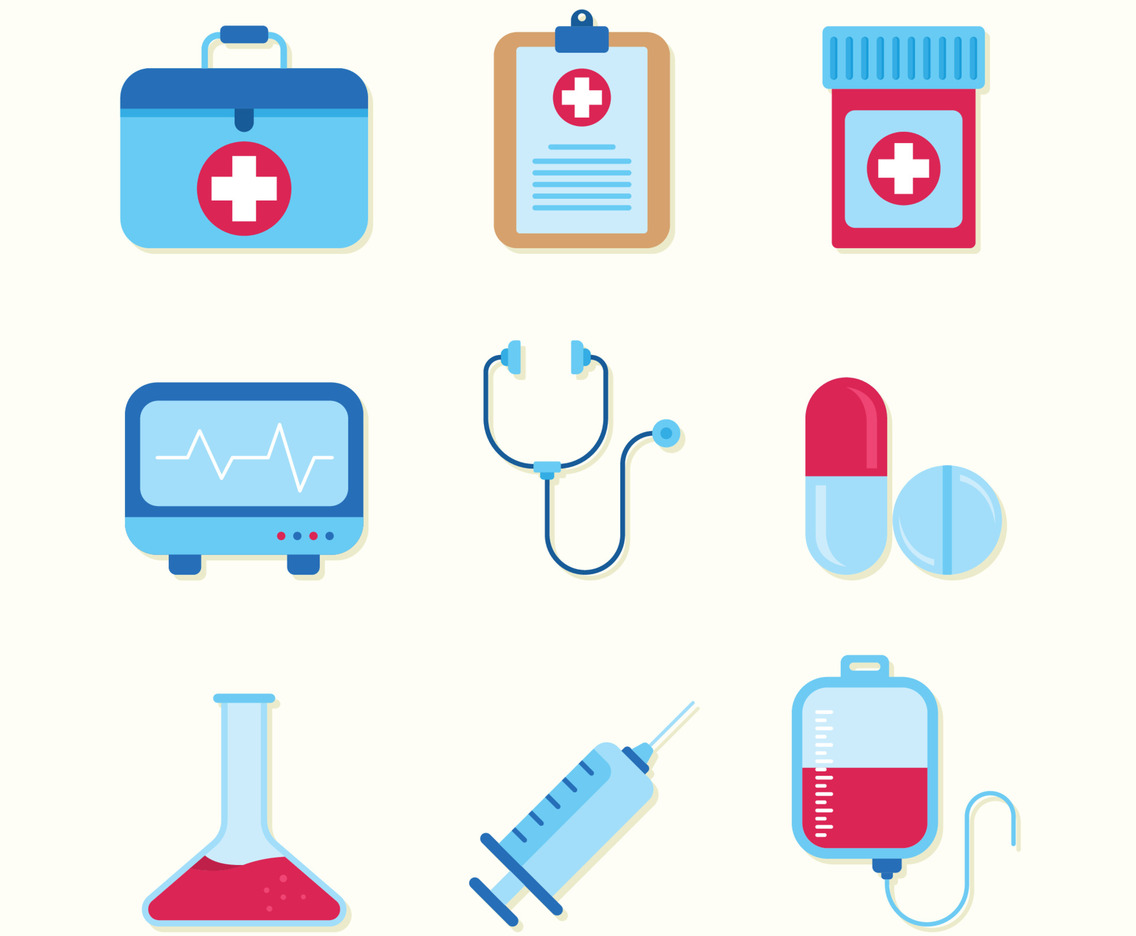 Set Of Medicines Icons