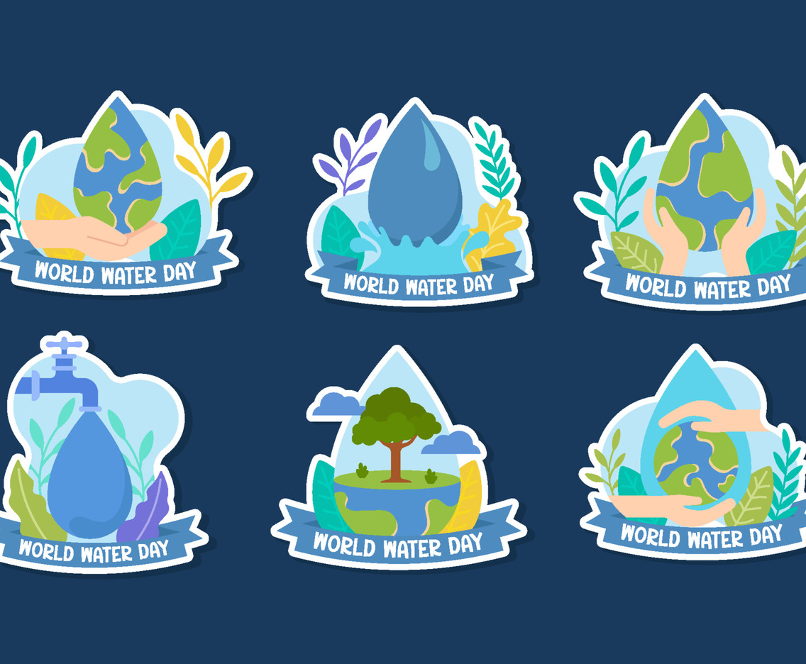 World Water Day Sticker Set