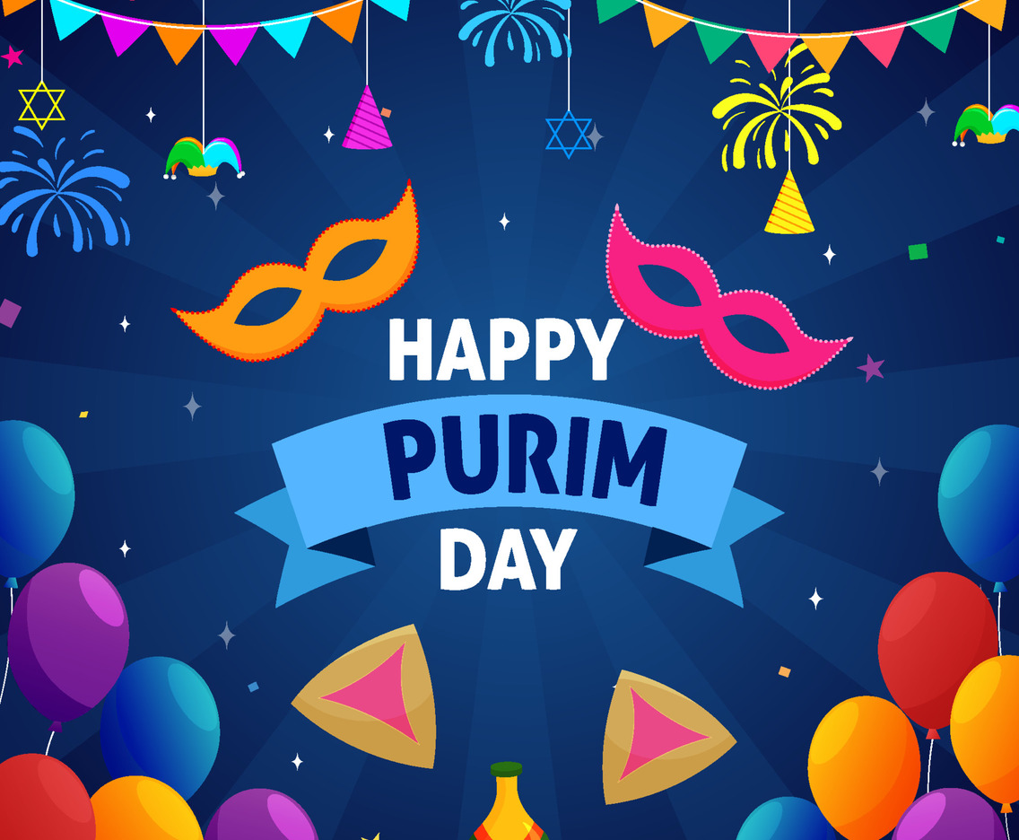Happy Purim Day Background