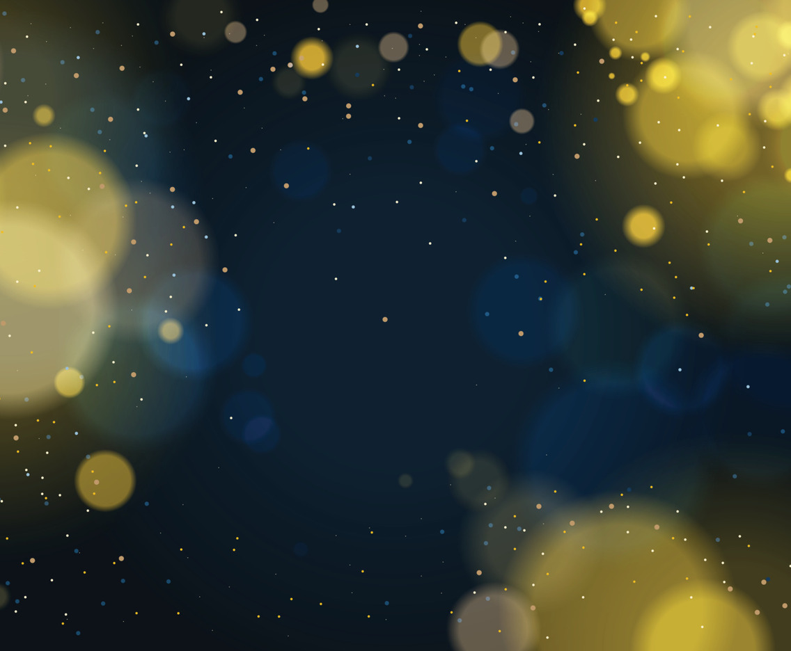 Gold and Blue Abstract Bokeh