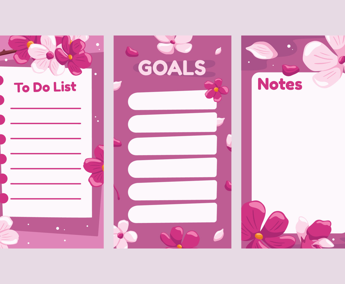 Spring Cherry Blossoms Template Page Design