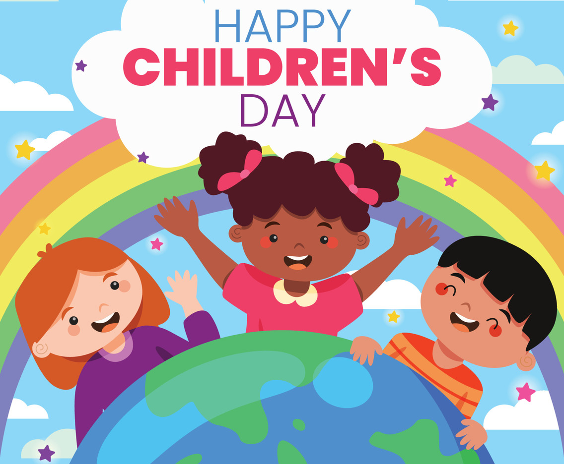Happy and Healthy Childrens Celebrate Children's Day