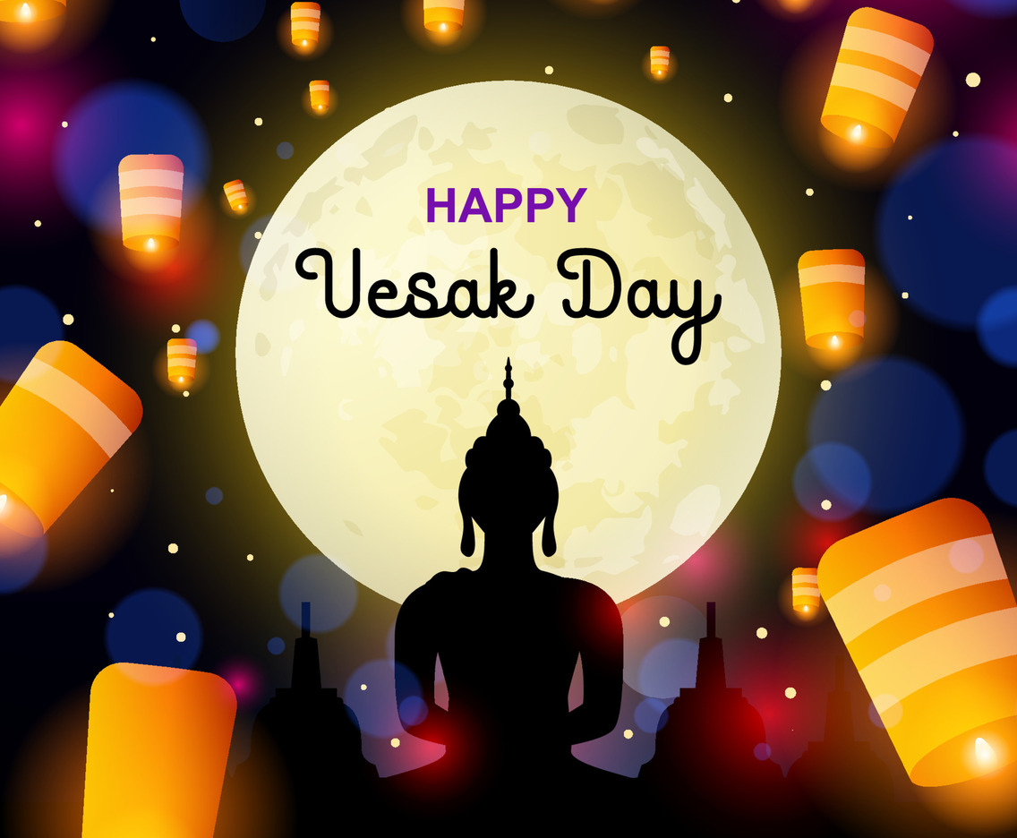 Happy Vesak Day Concept