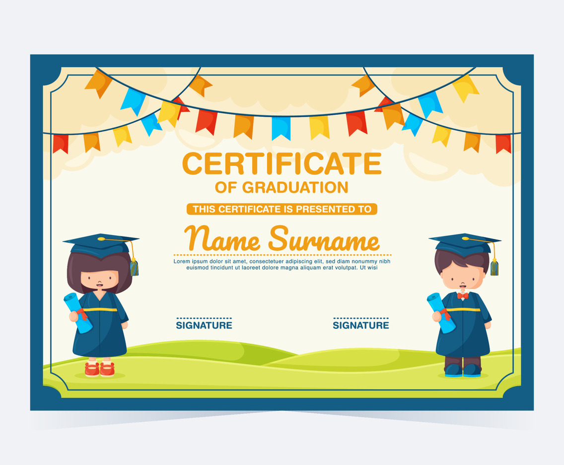 Cute Kindergarten Certificate