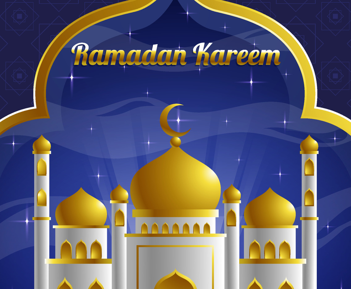 Ramadan Kareem Mosque Gradient Concept