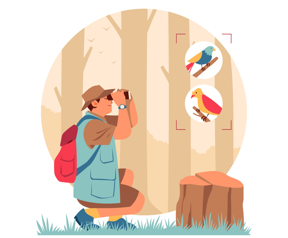 Bird Watcher at the Jungle
