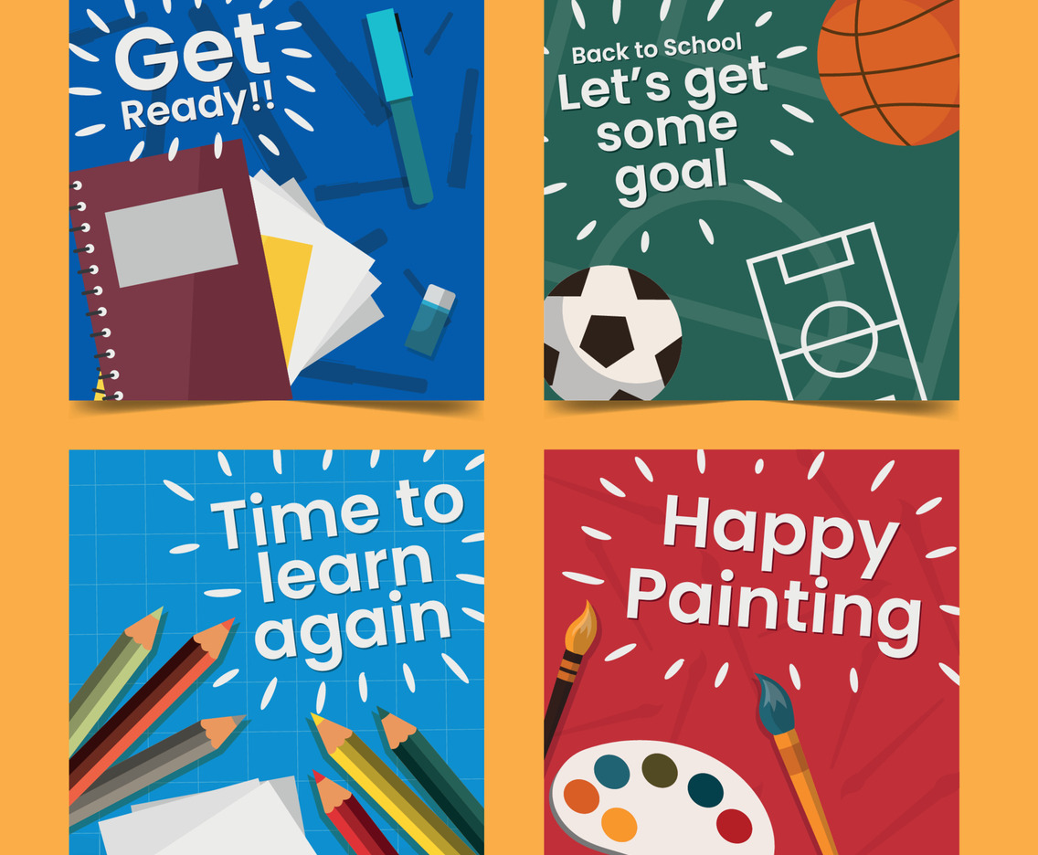 Set of Education Social Media Posts
