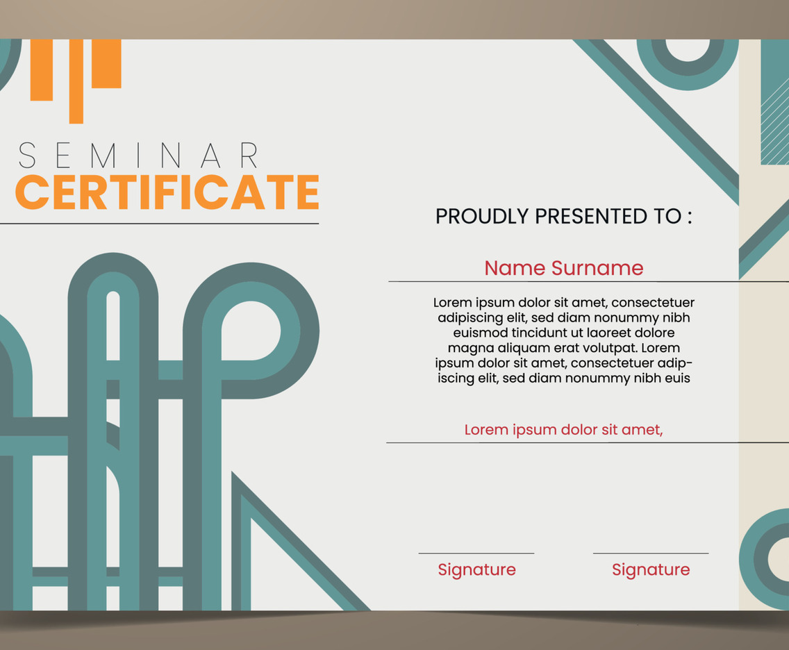 Seminar Certificate Template