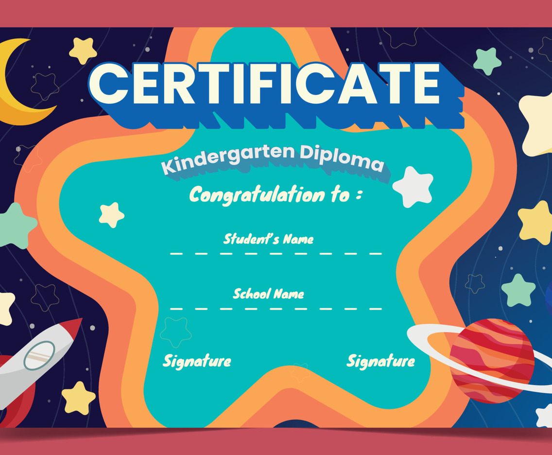 Kindergarten Certificate Template