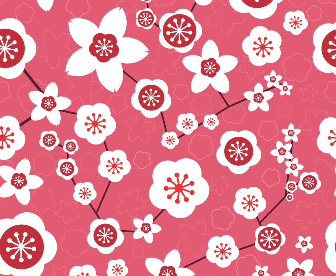 Cherry Blossom Seamless Background