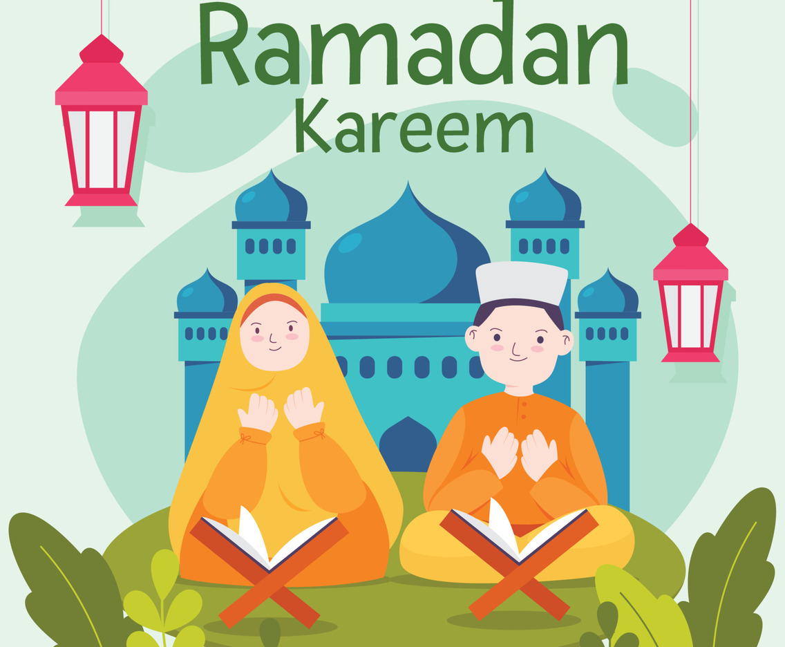 Muslim Praying to Celebrate Ramadhan