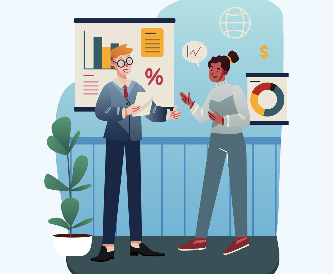 Two Business People in The Office