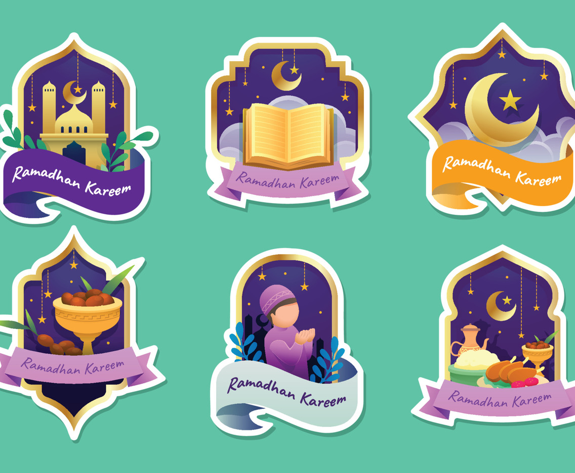 Cute Fasting Month Sticker Set