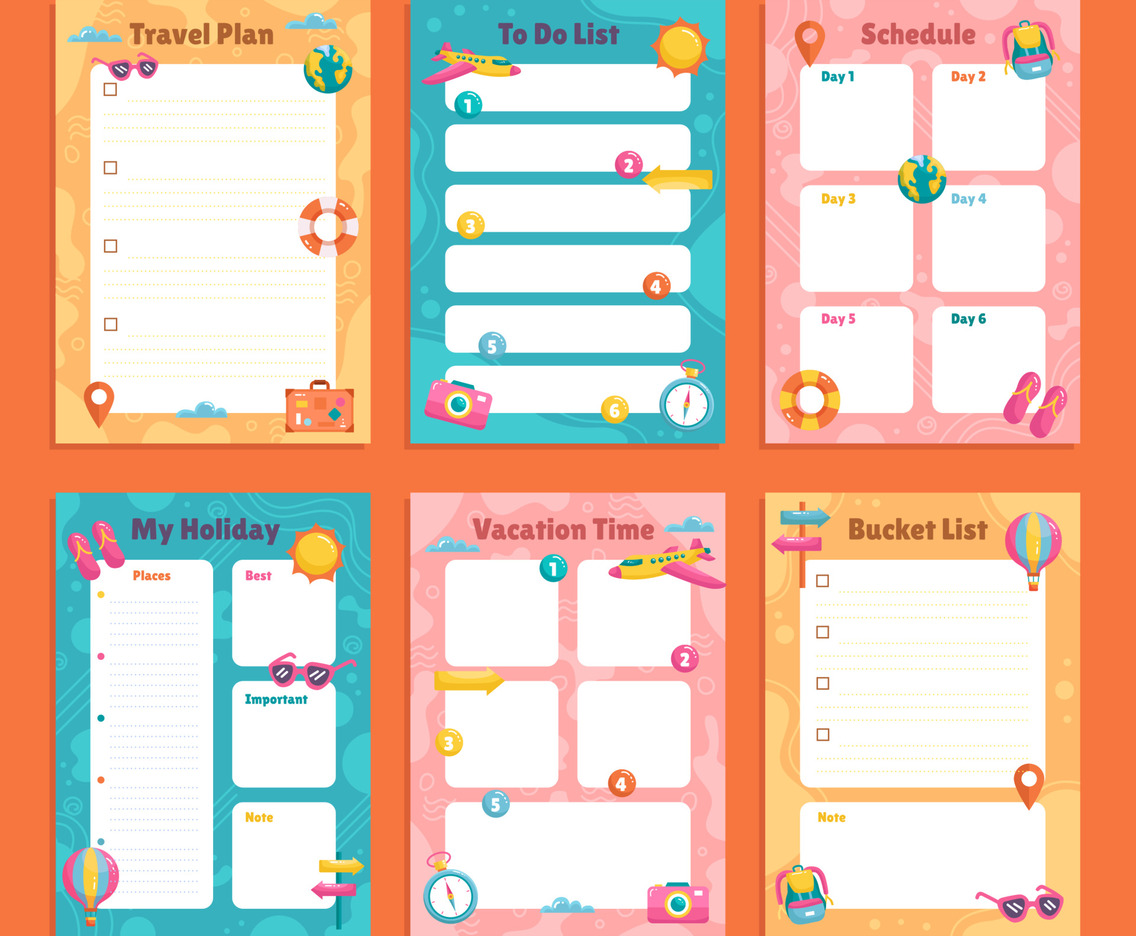 Journal Template of Element Travel Pages