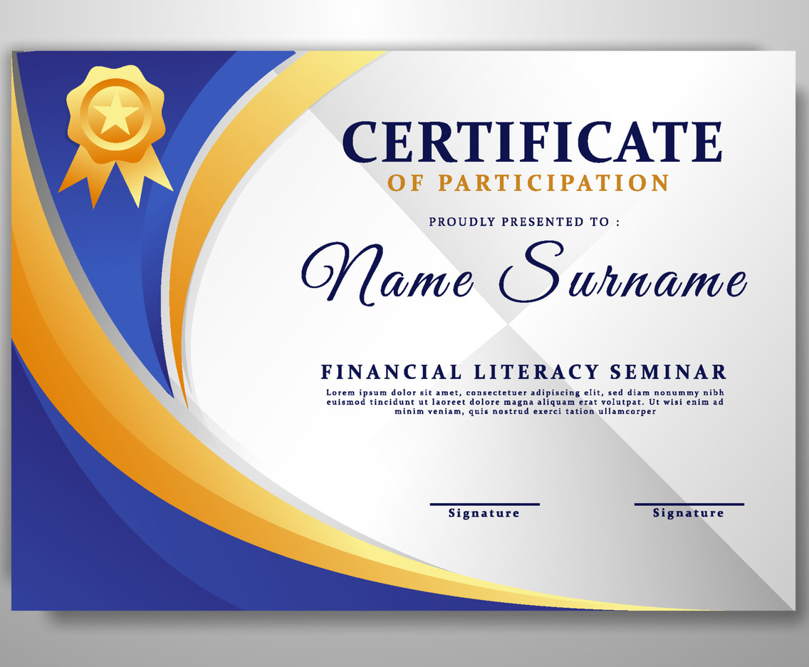 Certificate Seminar Appreciation Template