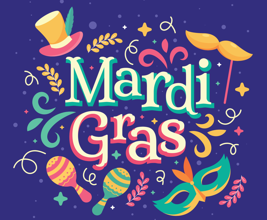 Mardi Gras Typography Concept