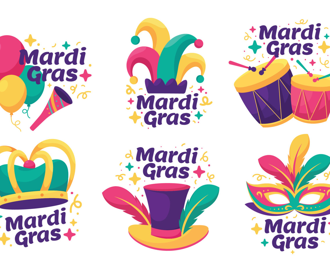 Mardi Gras Carnival Sticker