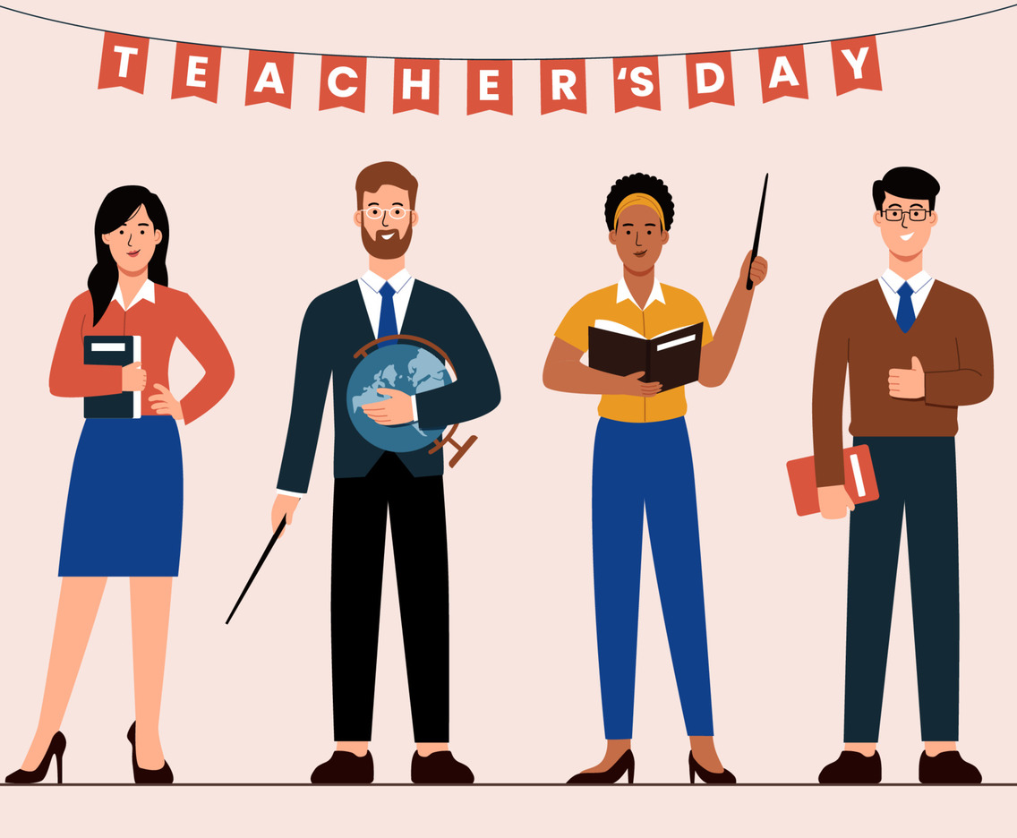 National Teacher's Day Character Set