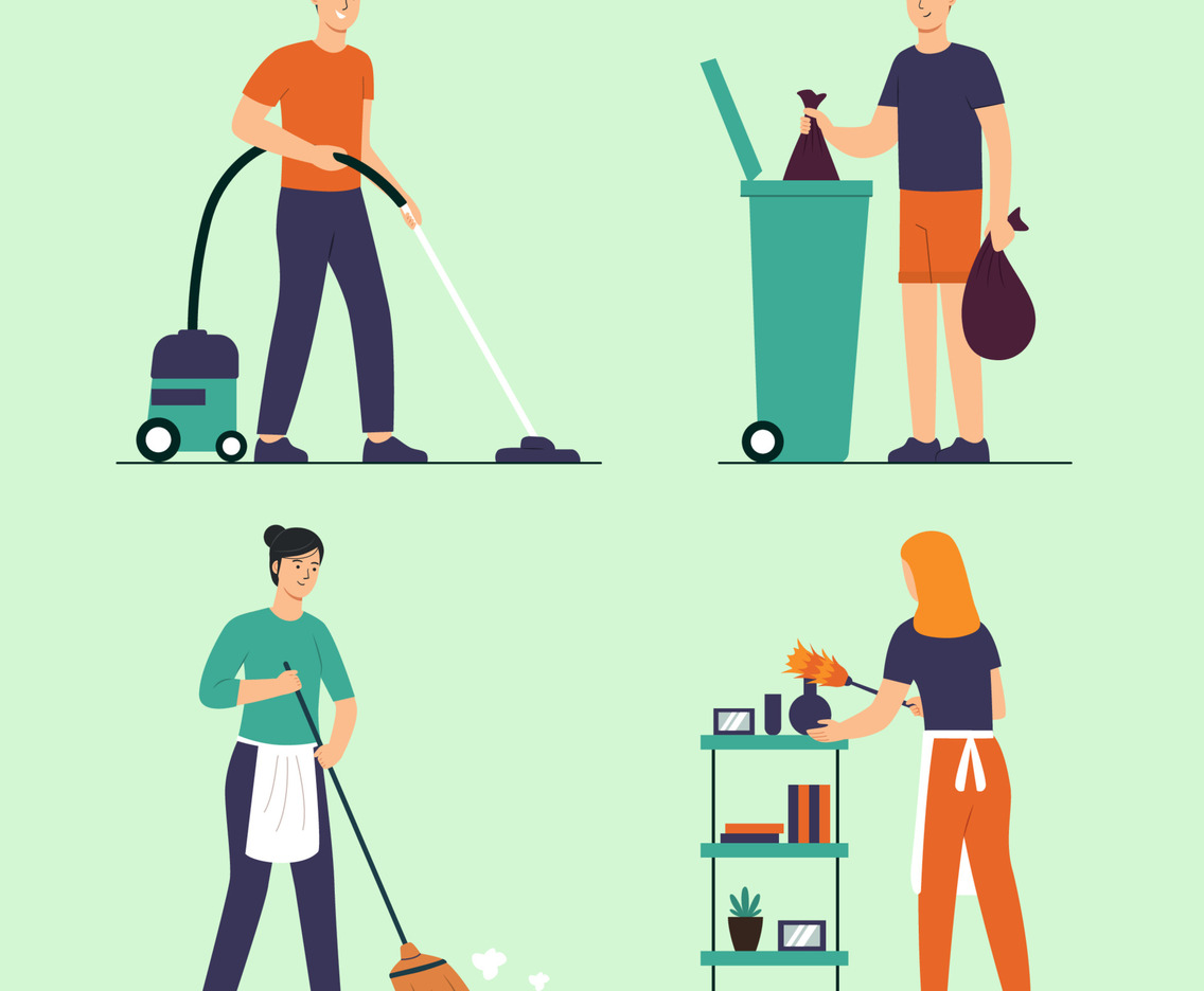 Spring Cleaning Character Set