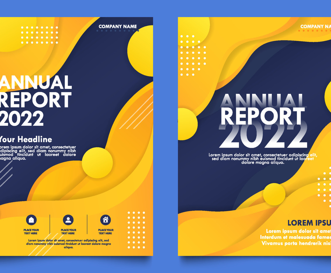 Set of Annual Report Cover Template