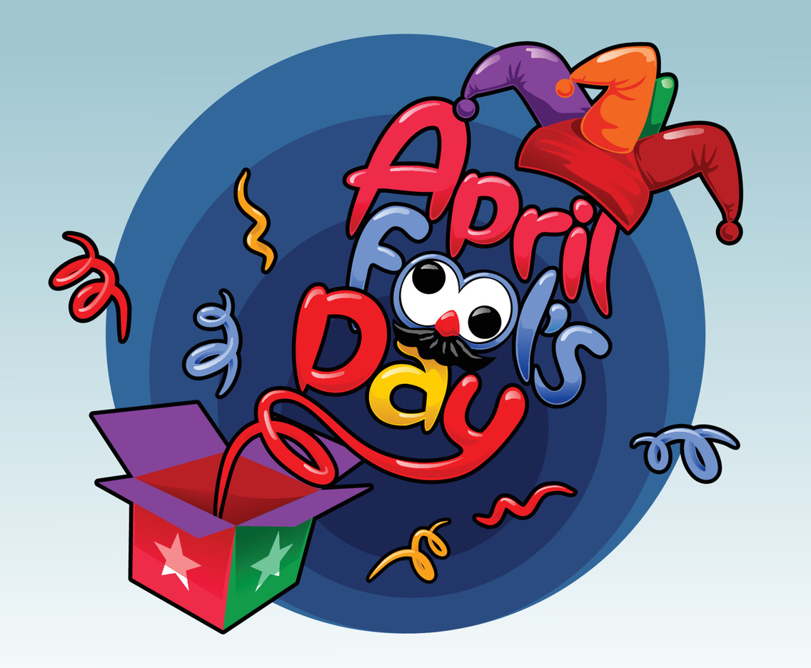 April Fool's Day Cartoon Typography