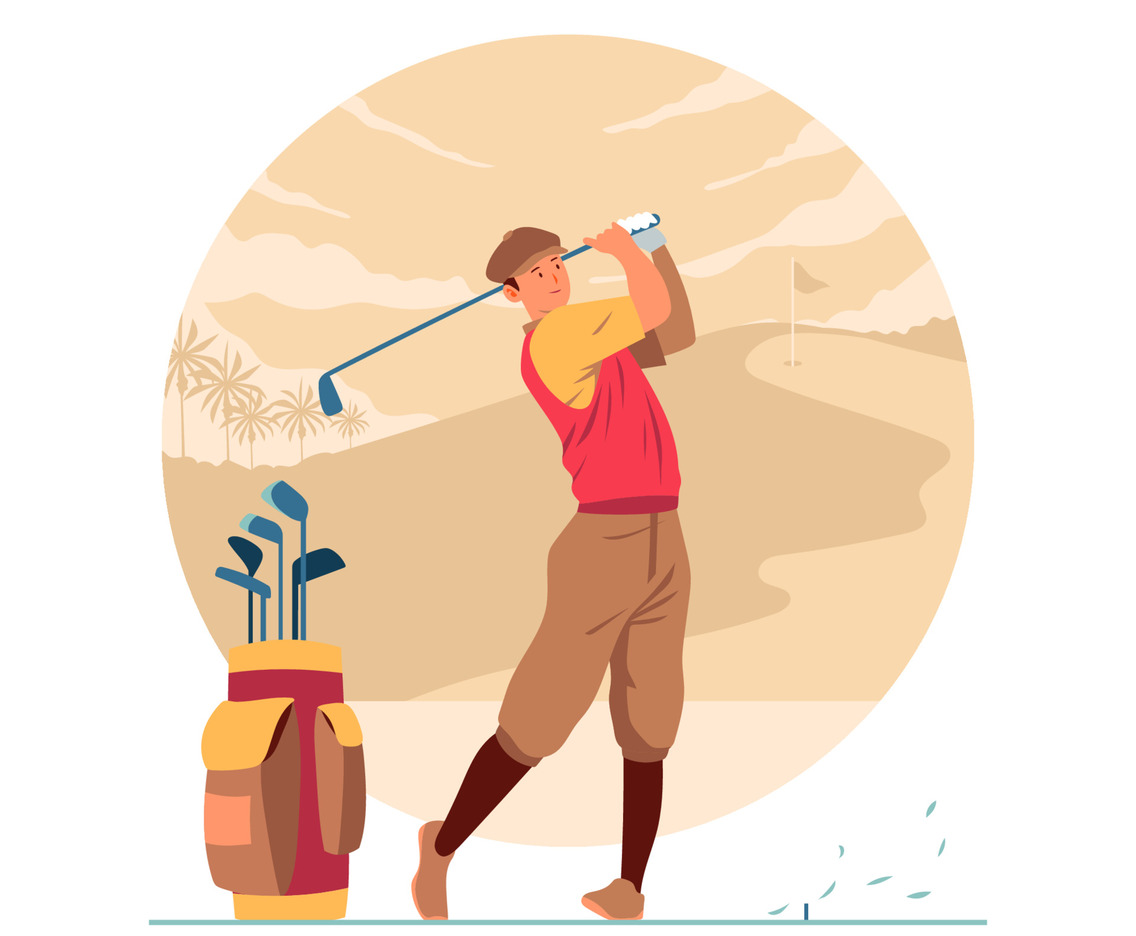 Male Golfer Concept