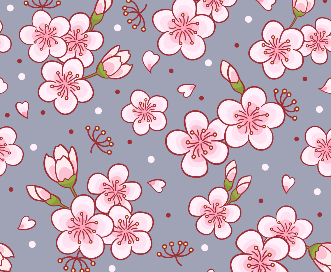 Cherry Blossom Seamless Pattern