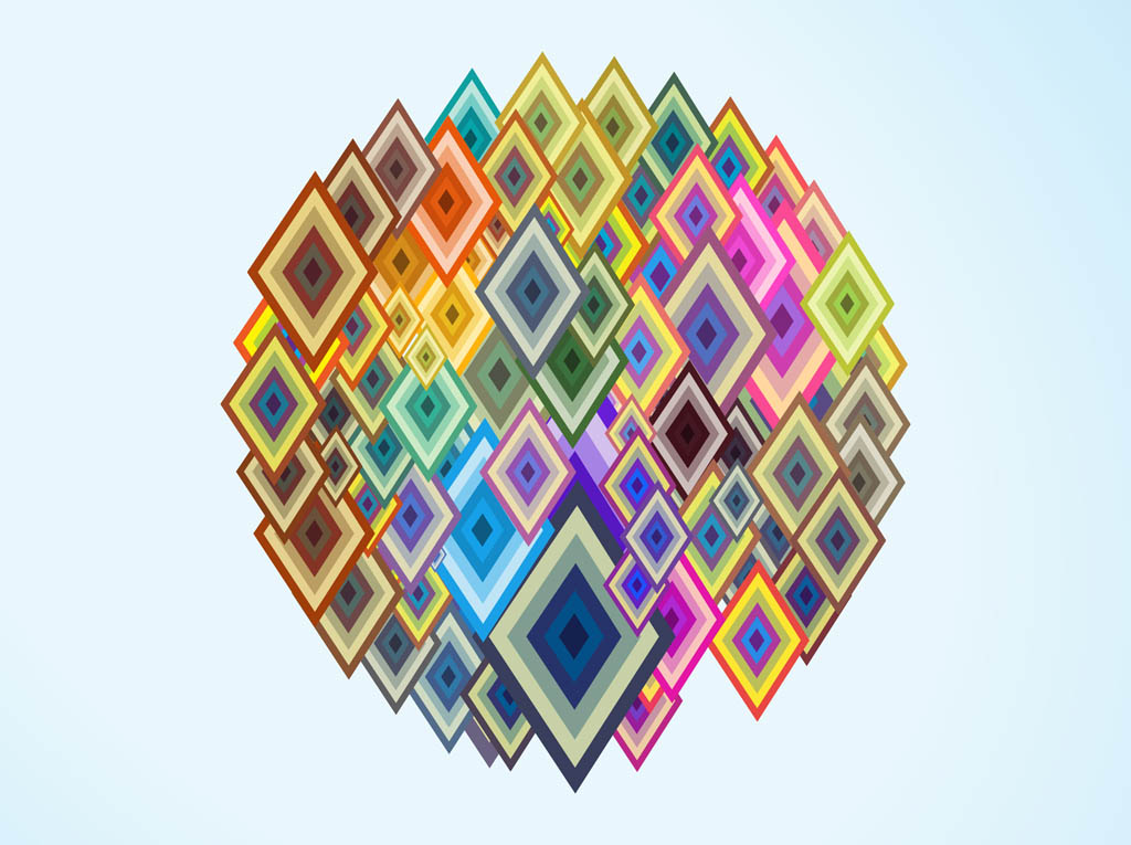 Colorful Diamond Shapes