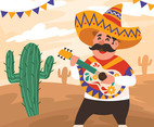 A Man Celebrate Cinco De Mayo