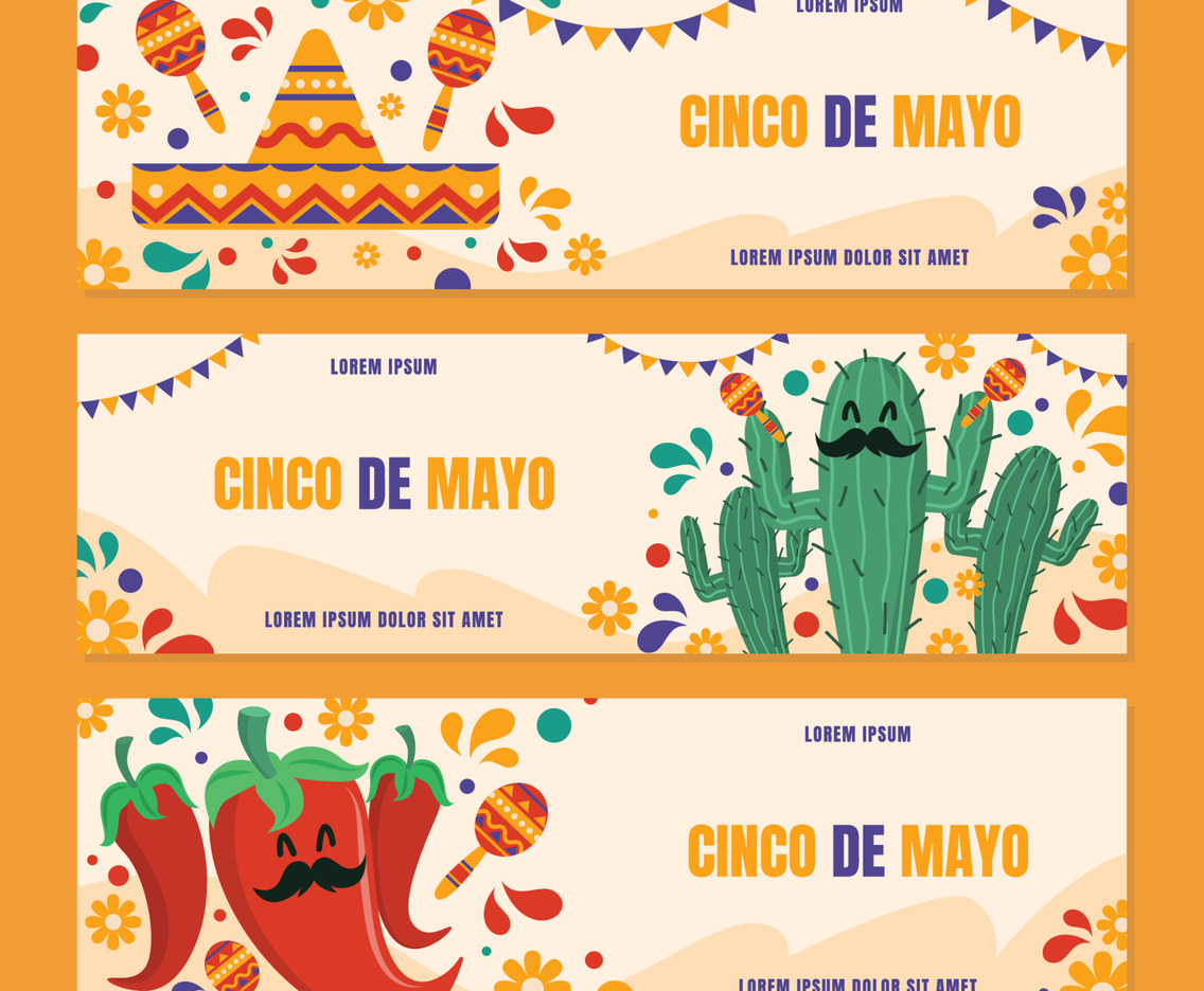Cinco De Mayo Banner Set