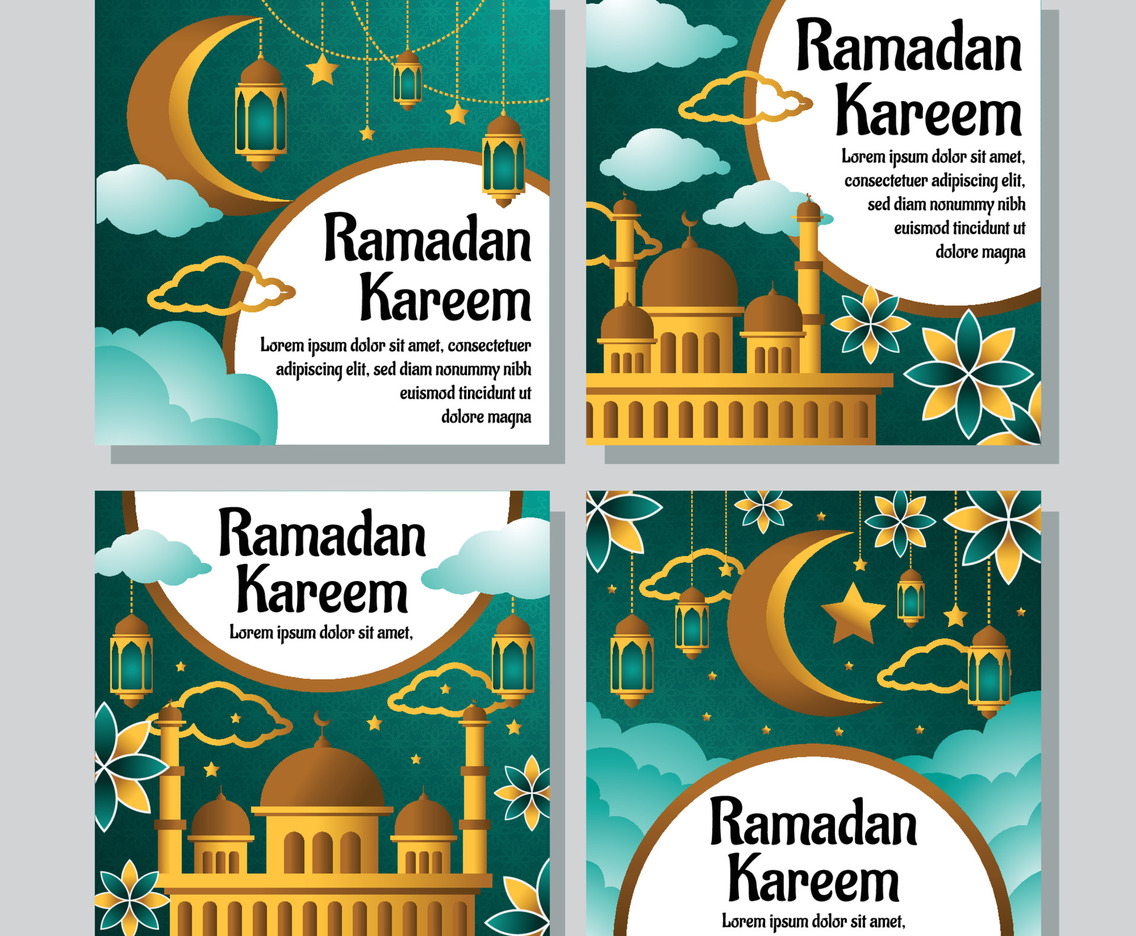 Islamic Mosque and Moon Social Media
