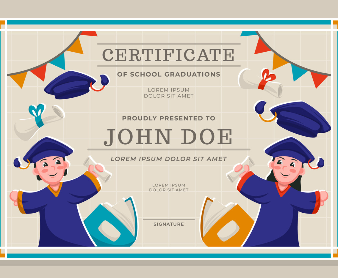 Certificate Template of Graduations