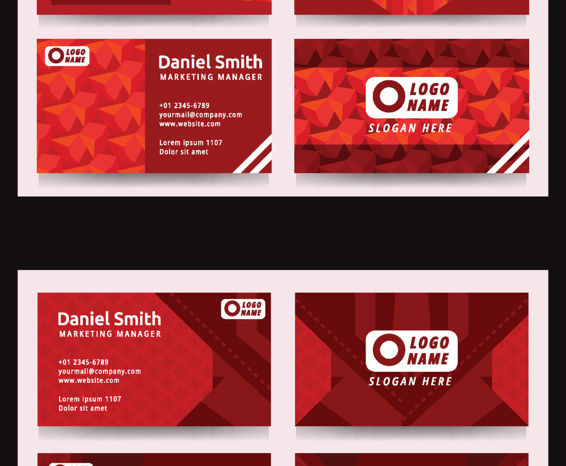 Elegant Red Business Card