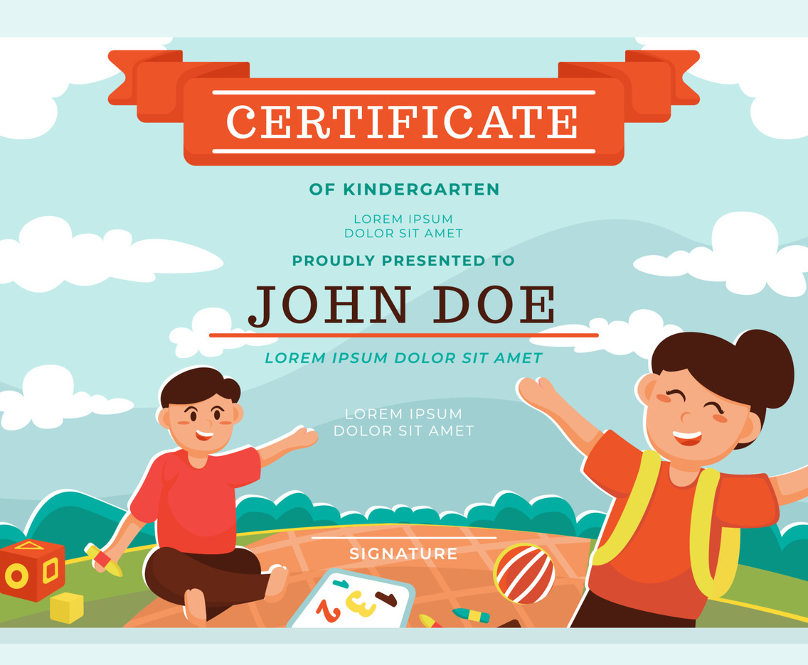 Certificate Template of Graduations