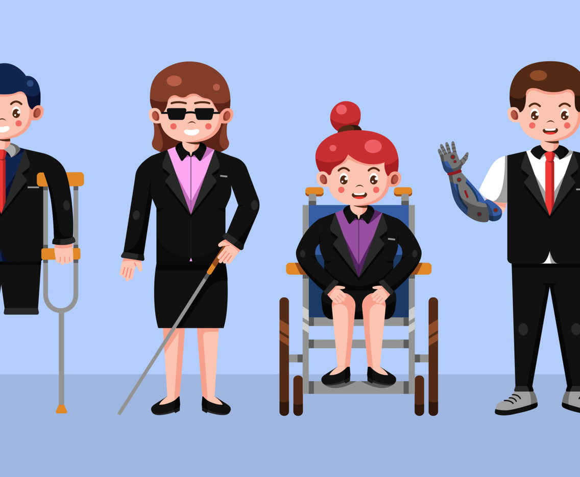 Inclusive Business Men and Woman Character