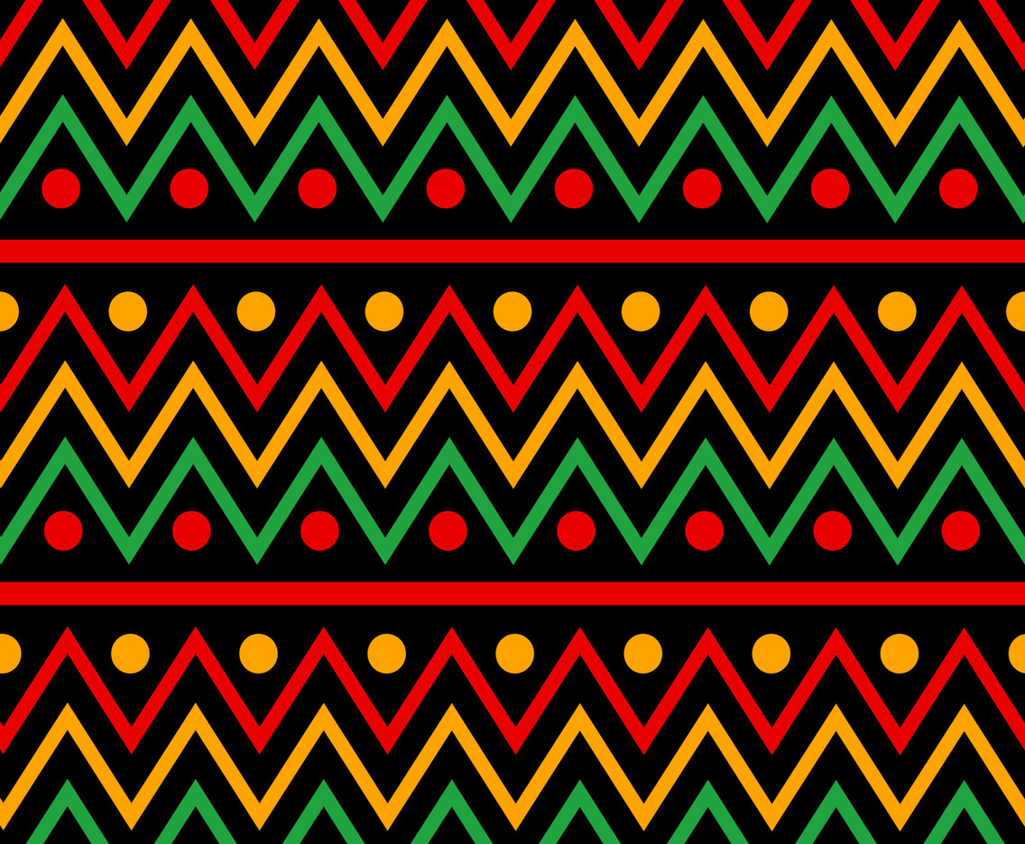 Seamless Pattern Pan African Color