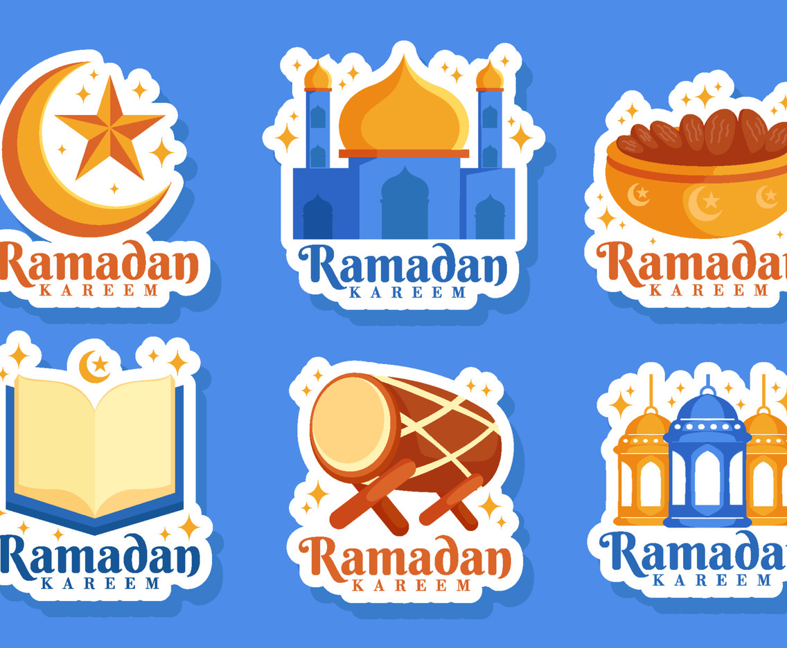 Ramadan Month Sticker Flat