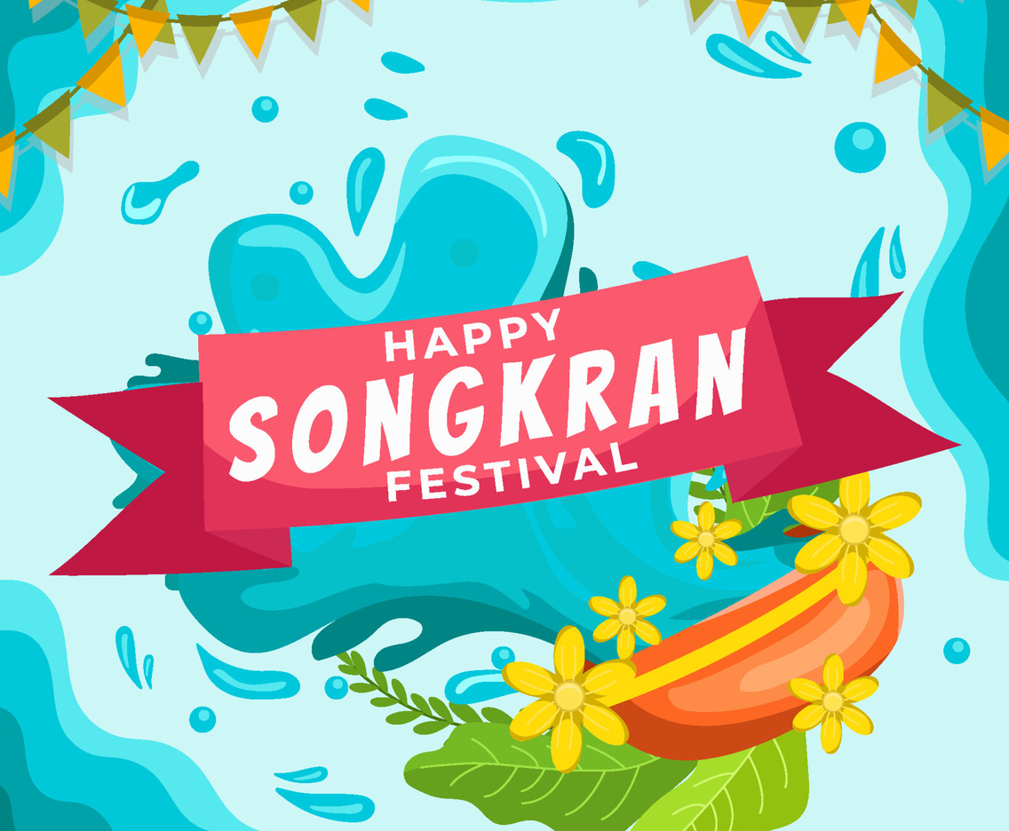 Songkran Festival Background Concept