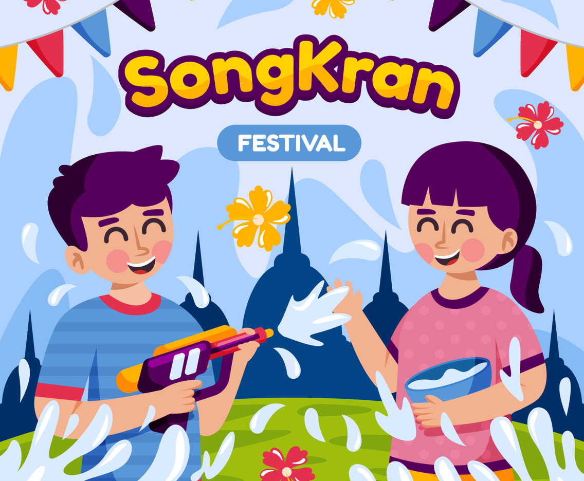 Songkran Festival Concept