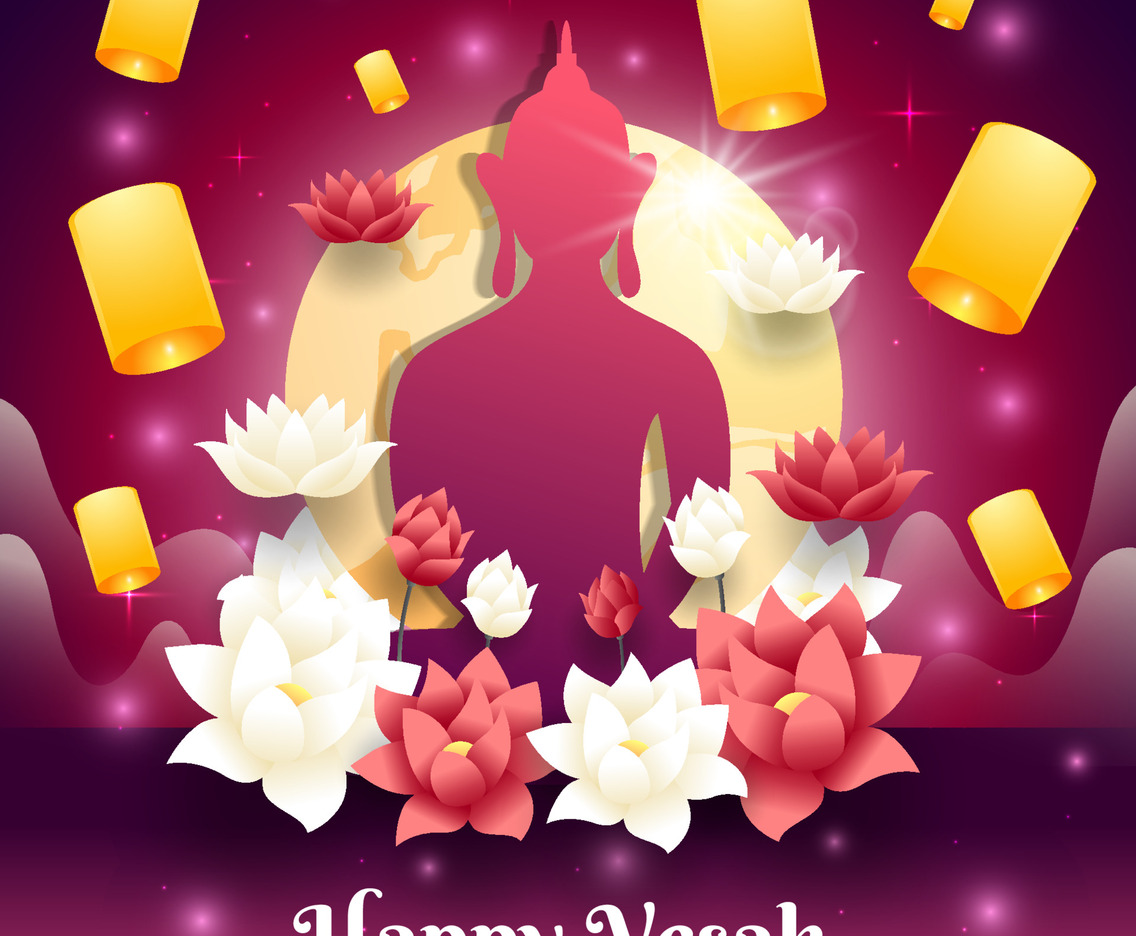 Happy Vesak Concept