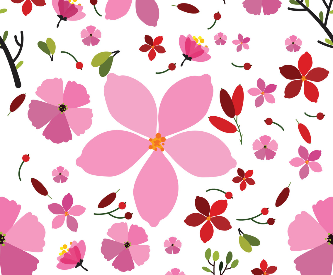 Cherry Blossom Seamless Pattern Concept
