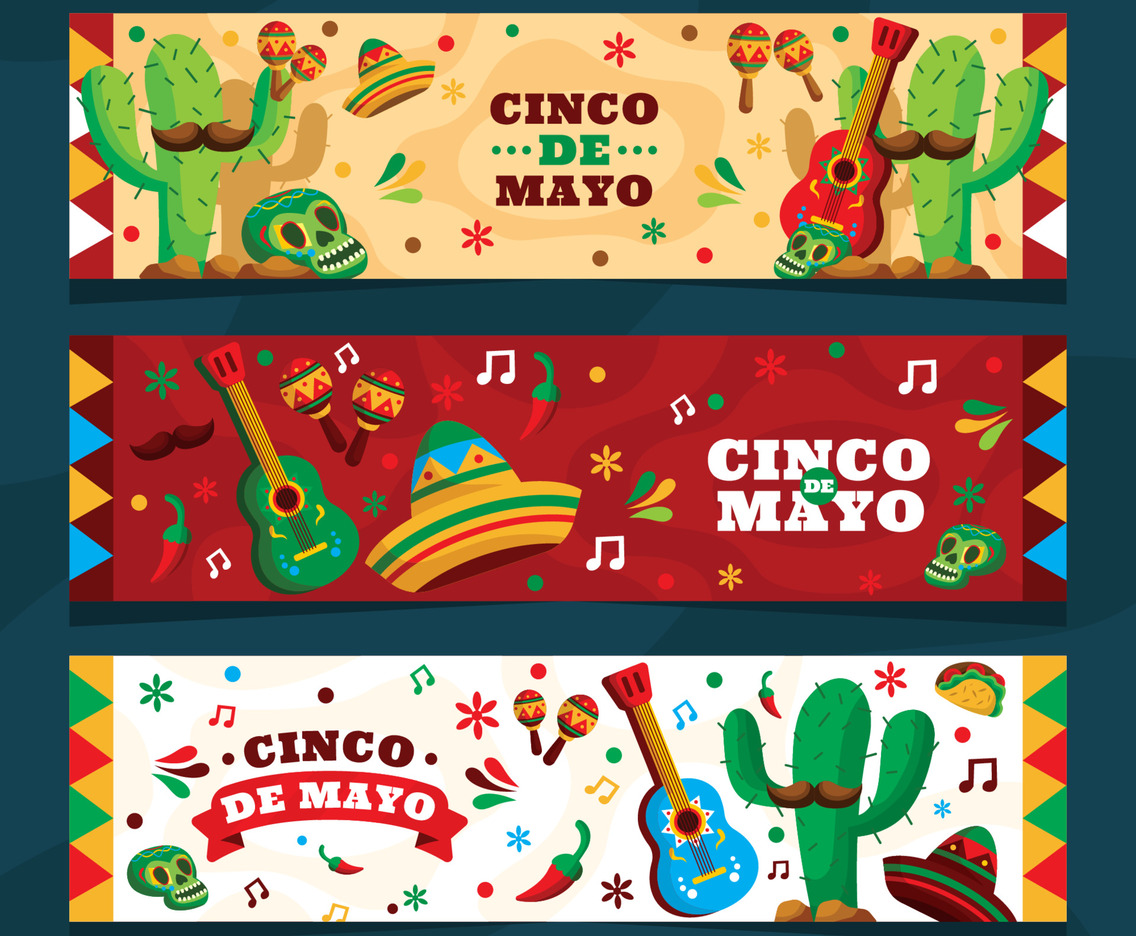 Colorful Cinco De Mayo Banner Collection