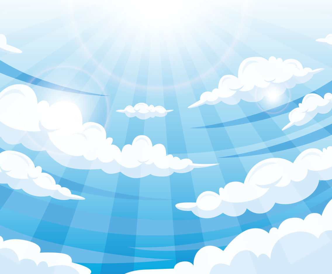 Blue Sky With Cloud And Light Background