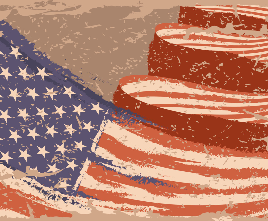 Flying Flag America Distressed