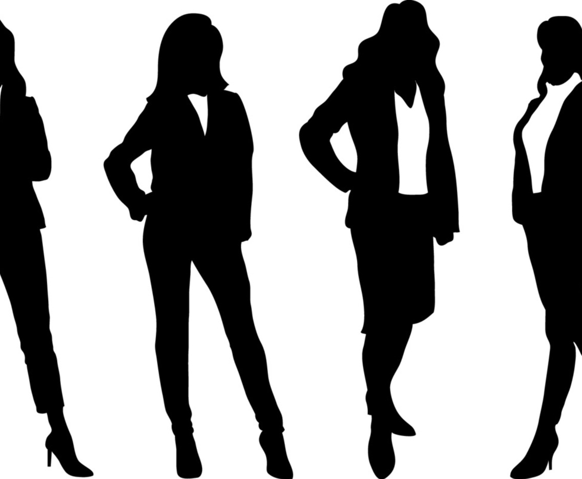 Business People Silhouettes Women Character Collection