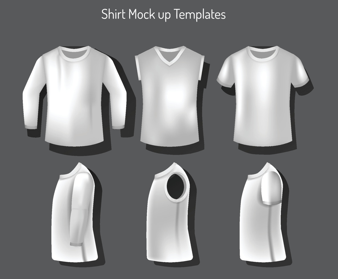 3D T Shirt Mock Up with Alternative Preview Side and Sleeve Length