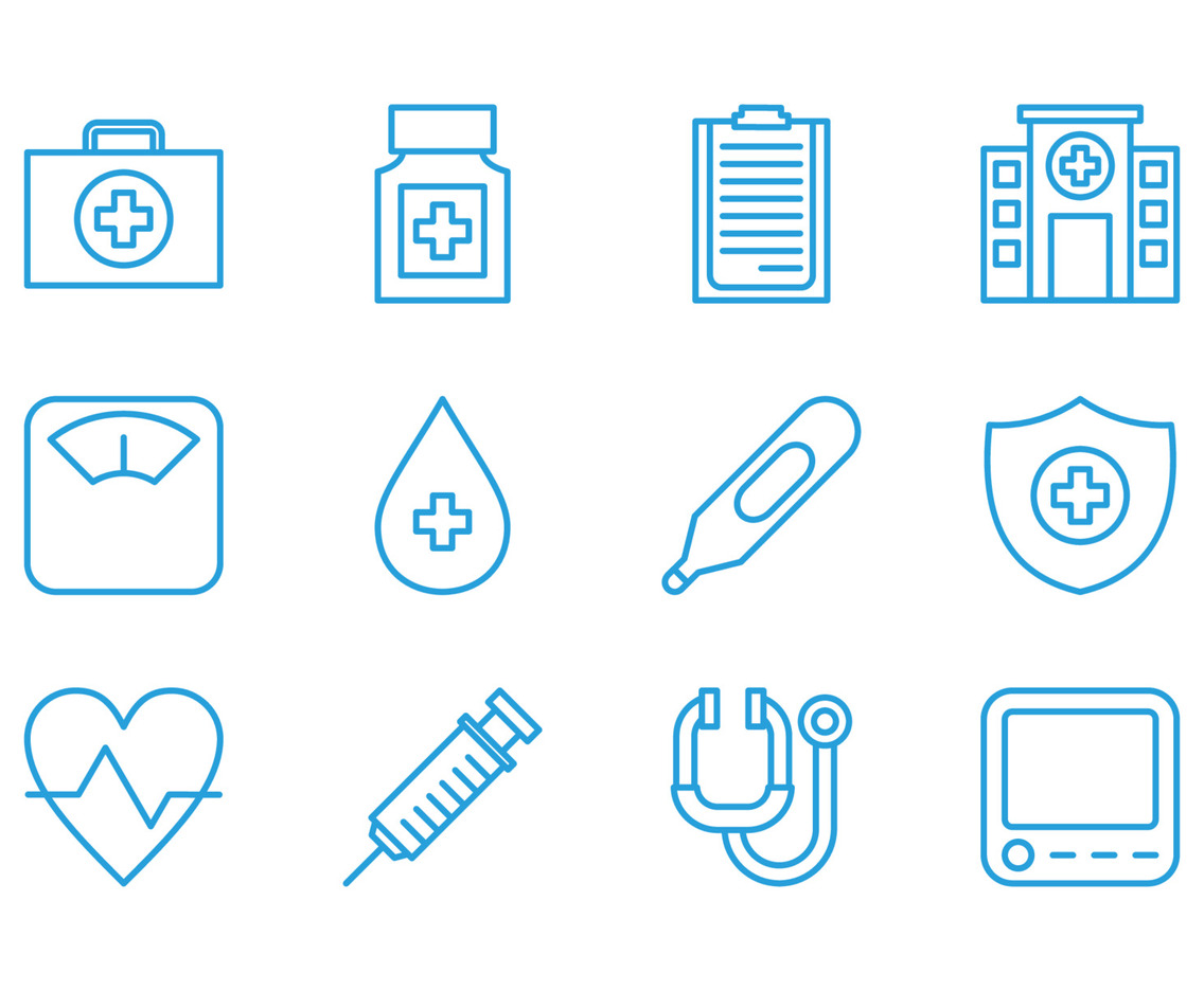 Apothecaries Healthcare Outline Icon Collection
