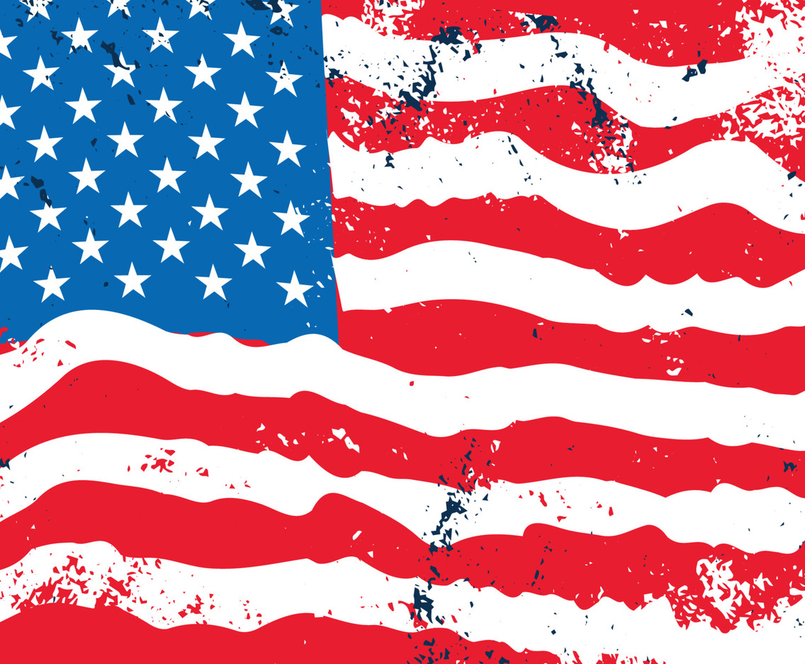 Distressed American Flag Doodle