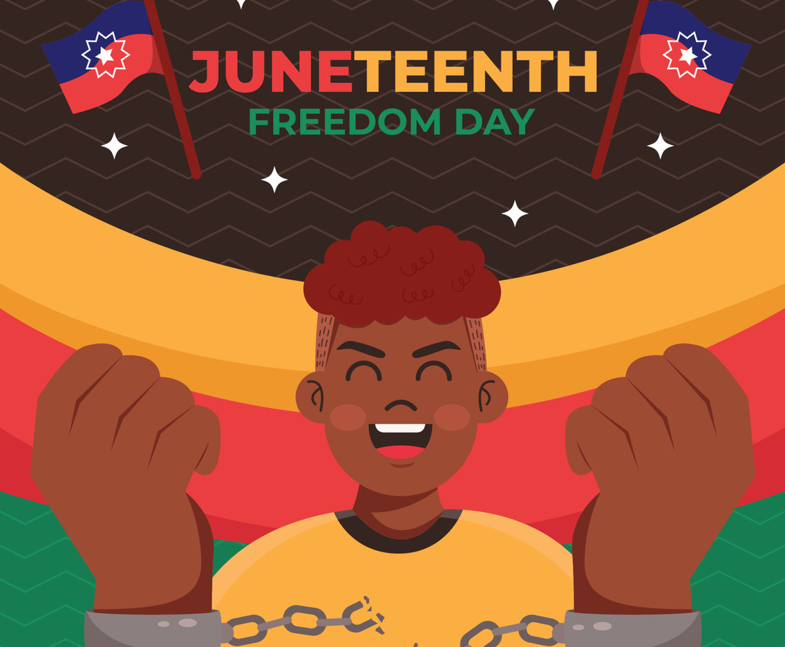 Hands Tied In Chains To Celebrate Juneteenth Day